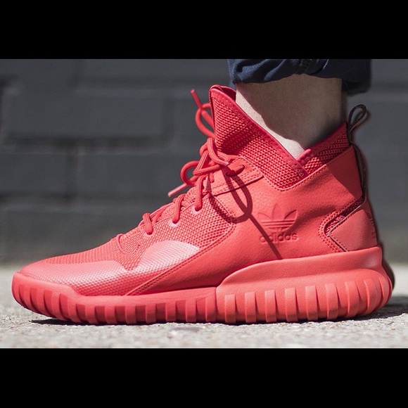 adidas tubular shoes red